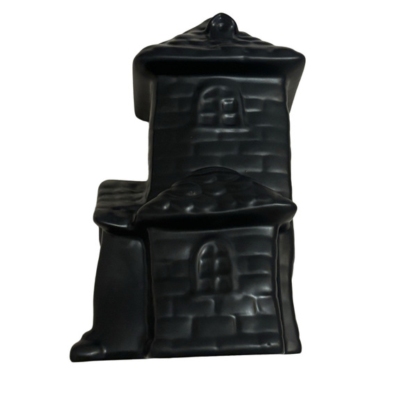 Rae Dunn black haunted house Halloween decor - Picture 2 of 6